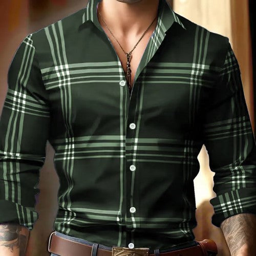 Herren Hemd mit Streifen- und Karomuster – Bild 3 | LuxeStyle