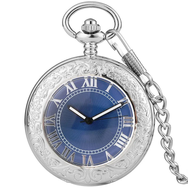 Antike Automatik-Taschenuhr mit Lupe