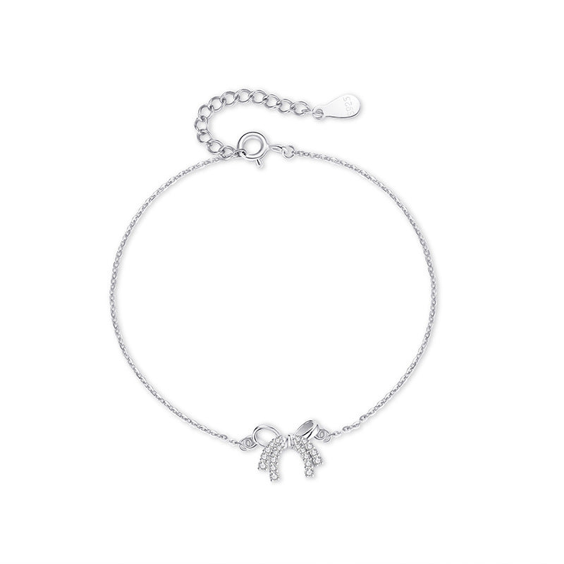 Silberarmband mit Diamant-Schleife – Bild 7 | LuxeStyle