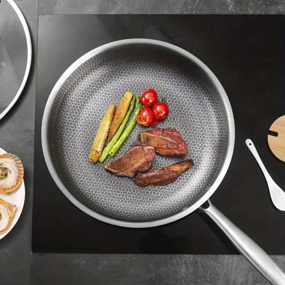 Antihaft-Bratpfanne mit Wabenstruktur und Deckel | LuxeStyle