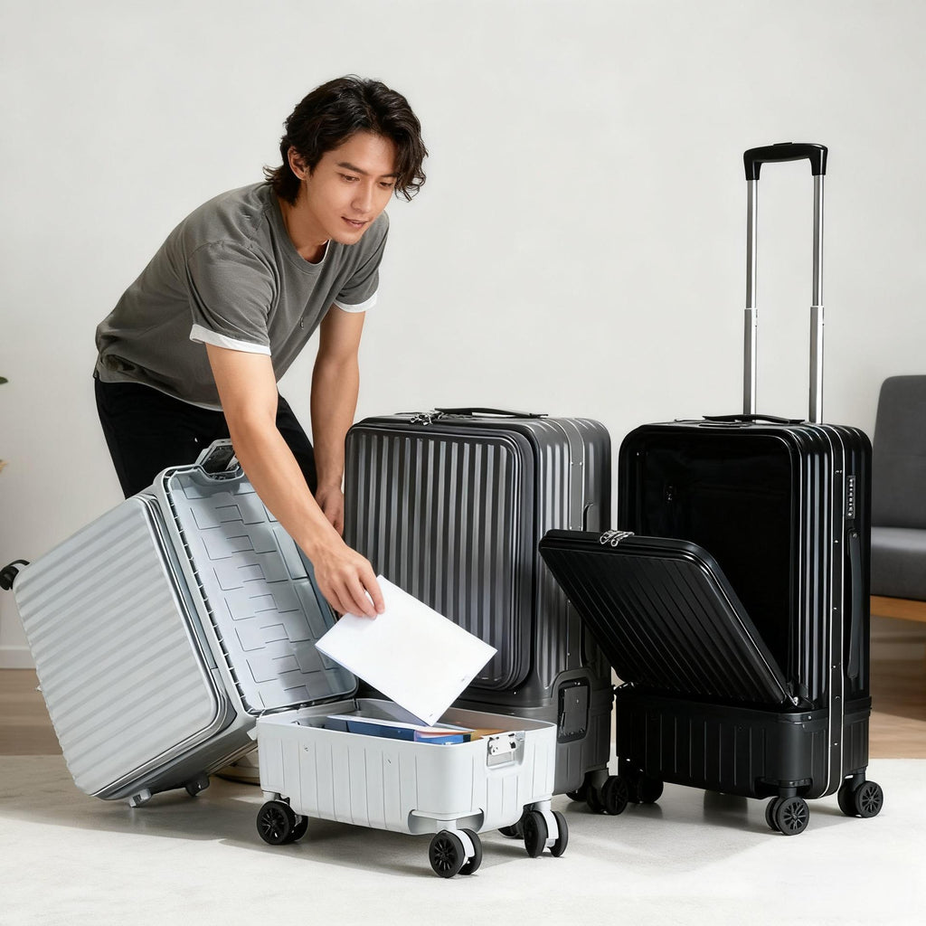 Multifunktionaler Reisekoffer mit Nass-Trocken-Trennung