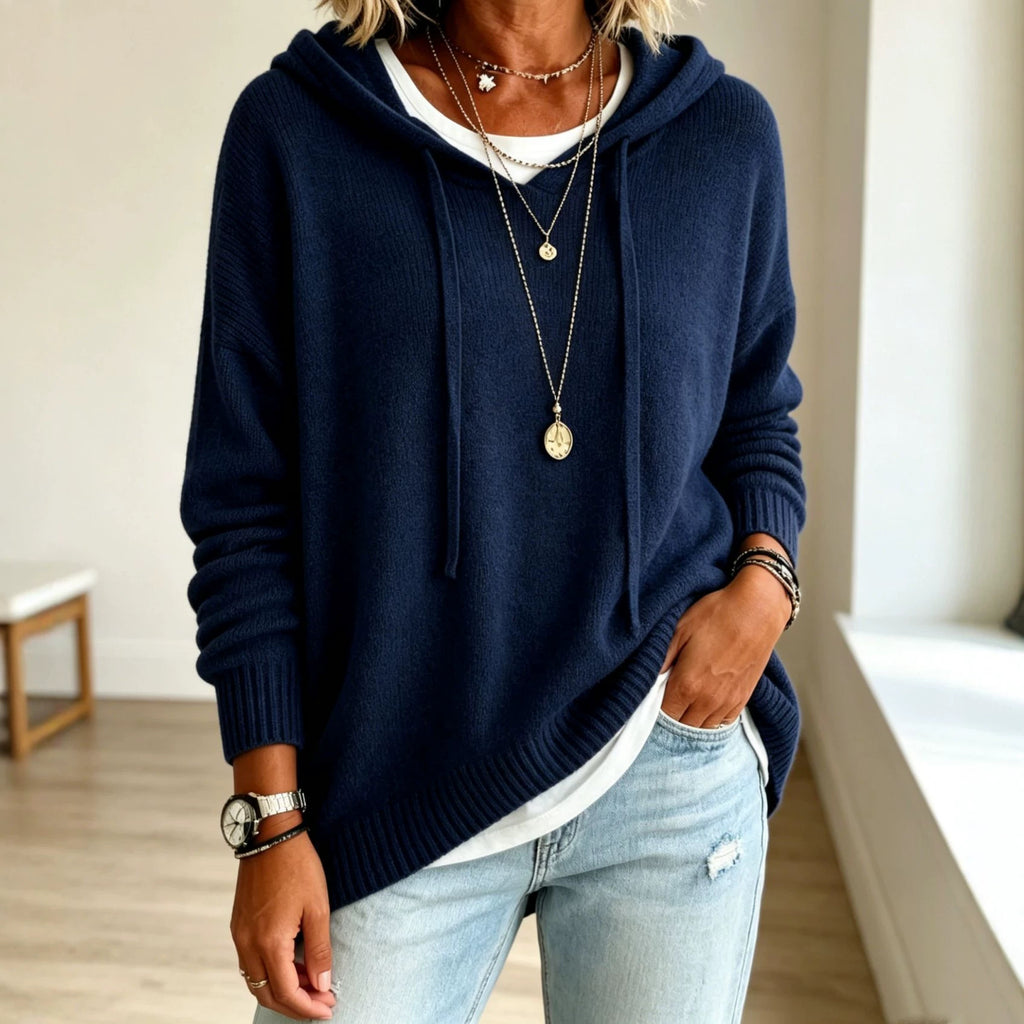 Langer Pullover mit lockerer Passform