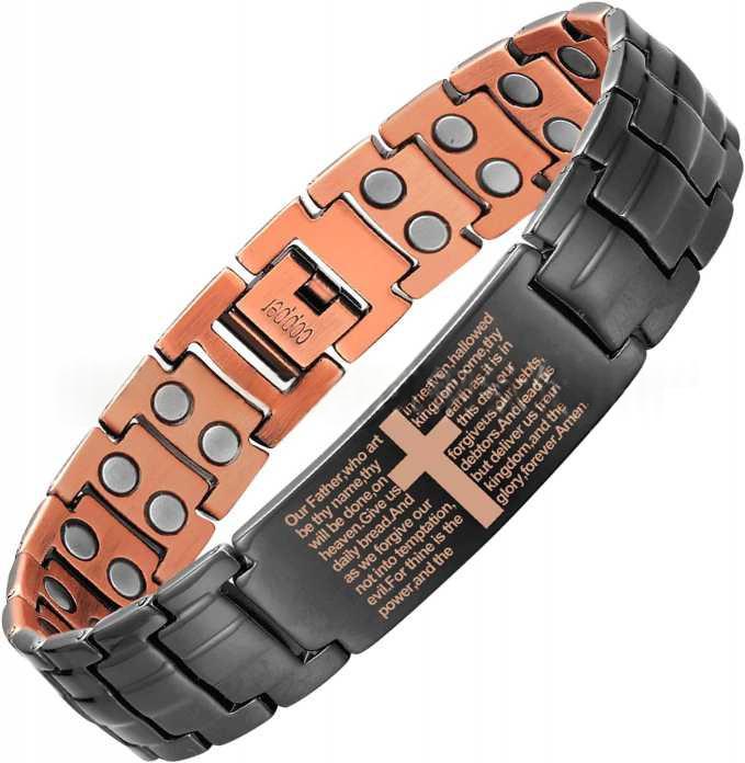 Kupferarmband mit Blättern und Schildkrötenpanzer