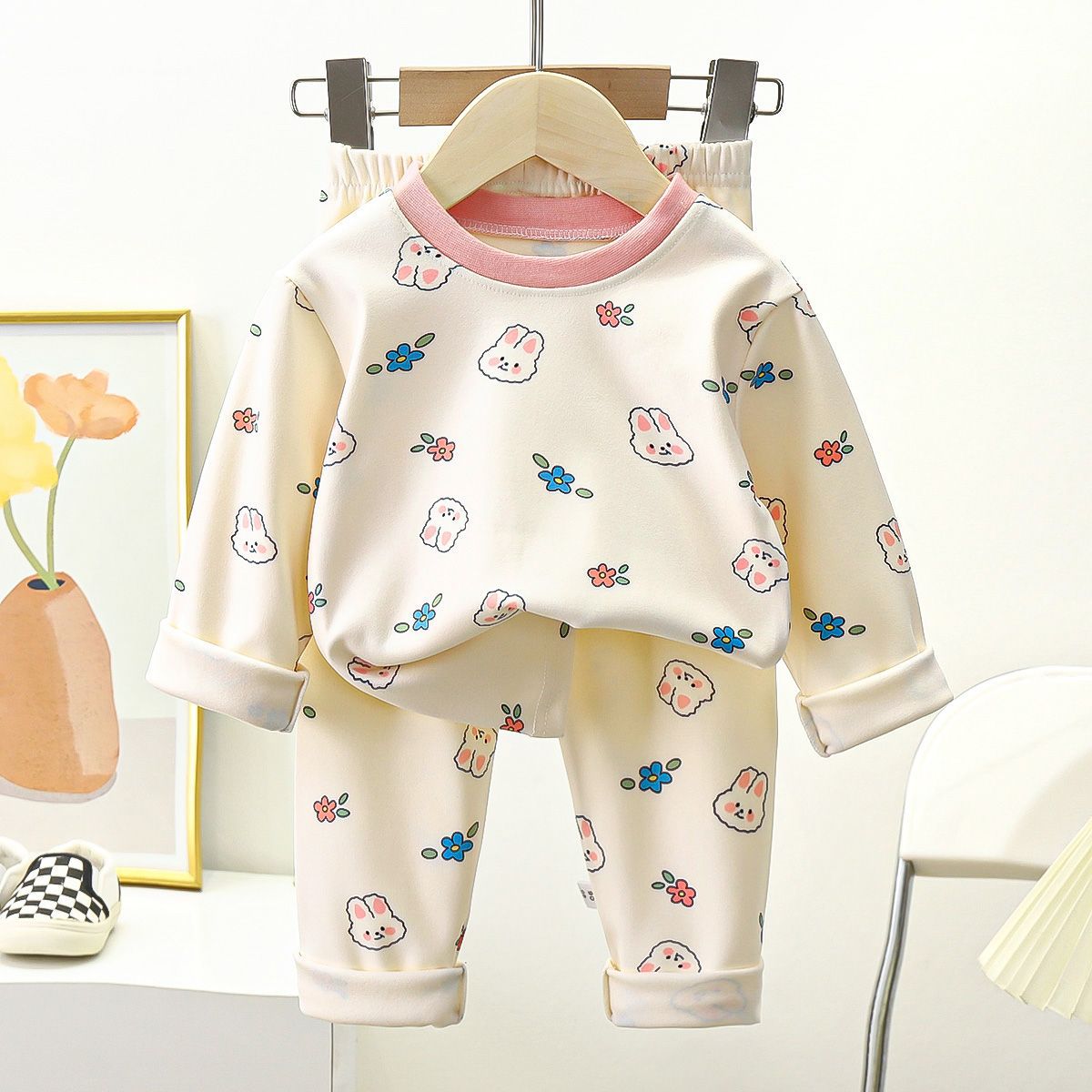 Zweiteiliges warmes Schlafanzug-Set für Kinder – Bild 6 | LuxeStyle