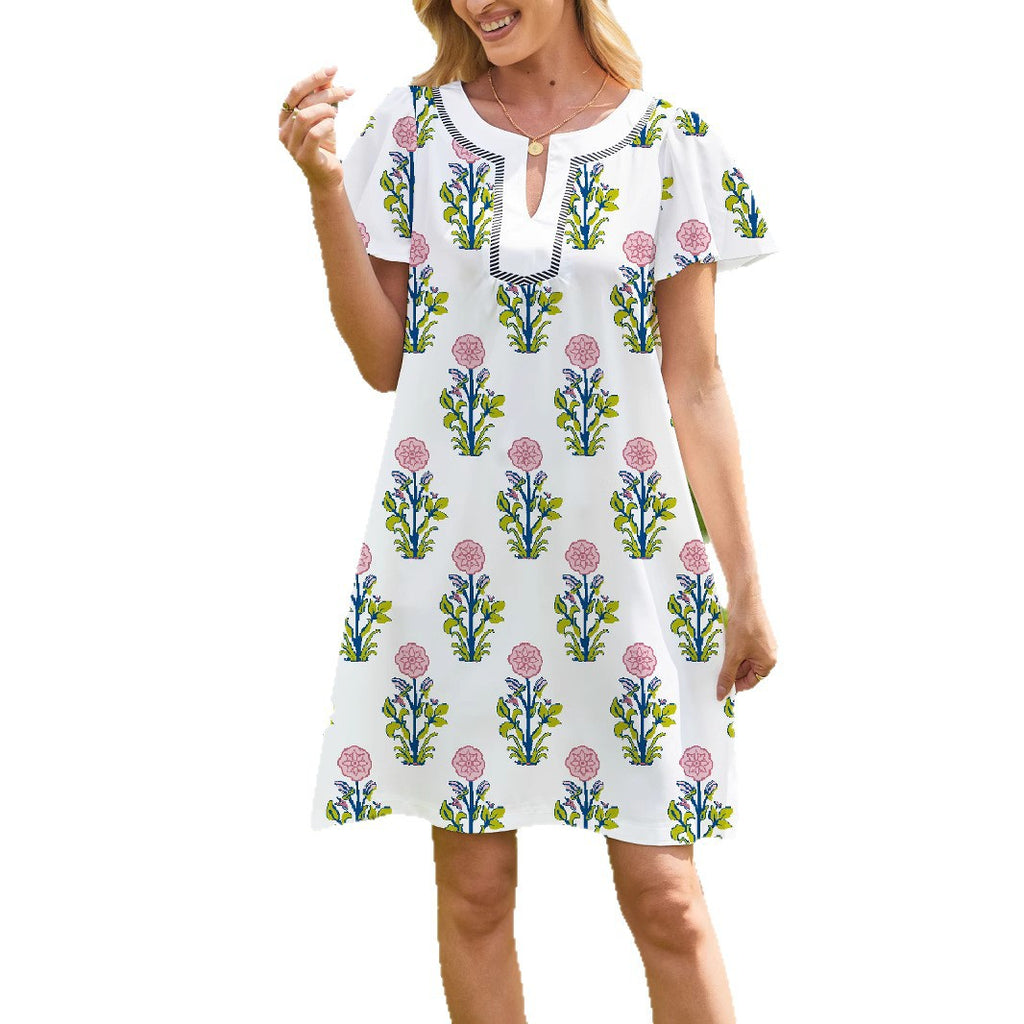 Floral-Sommerkleid «Capucine» · Puffärmel, leicht & luftig (Damen)