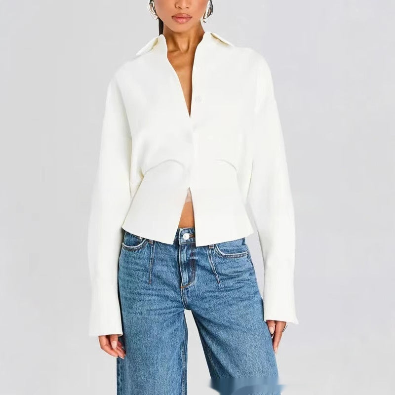 Elegante Bluse mit Fledermausärmeln | LuxeStyle