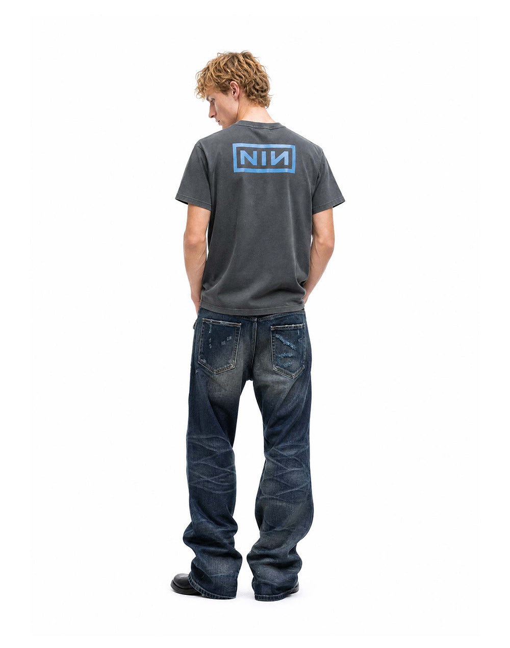 Vintage T-Shirt mit Print und Waschung