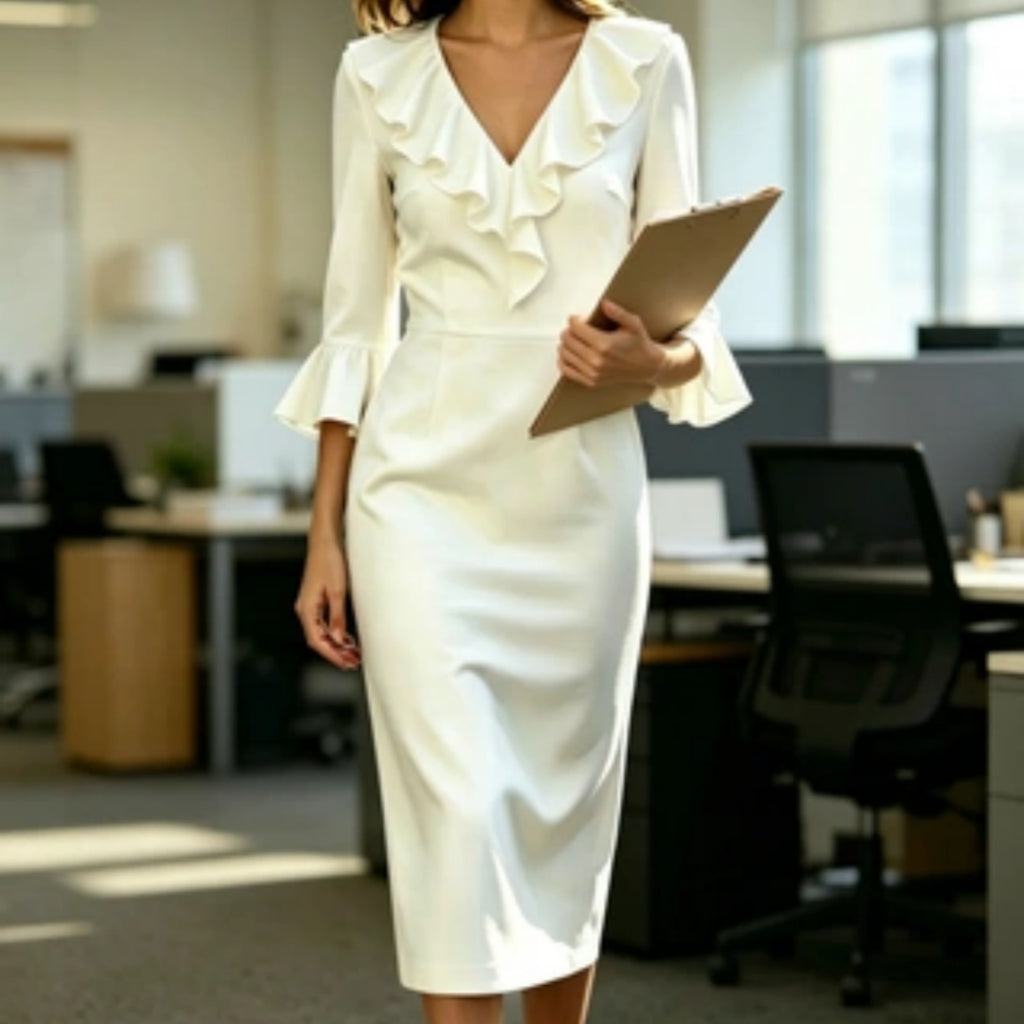 Weisser Slim-Fit Rock – Bild 1 | LuxeStyle