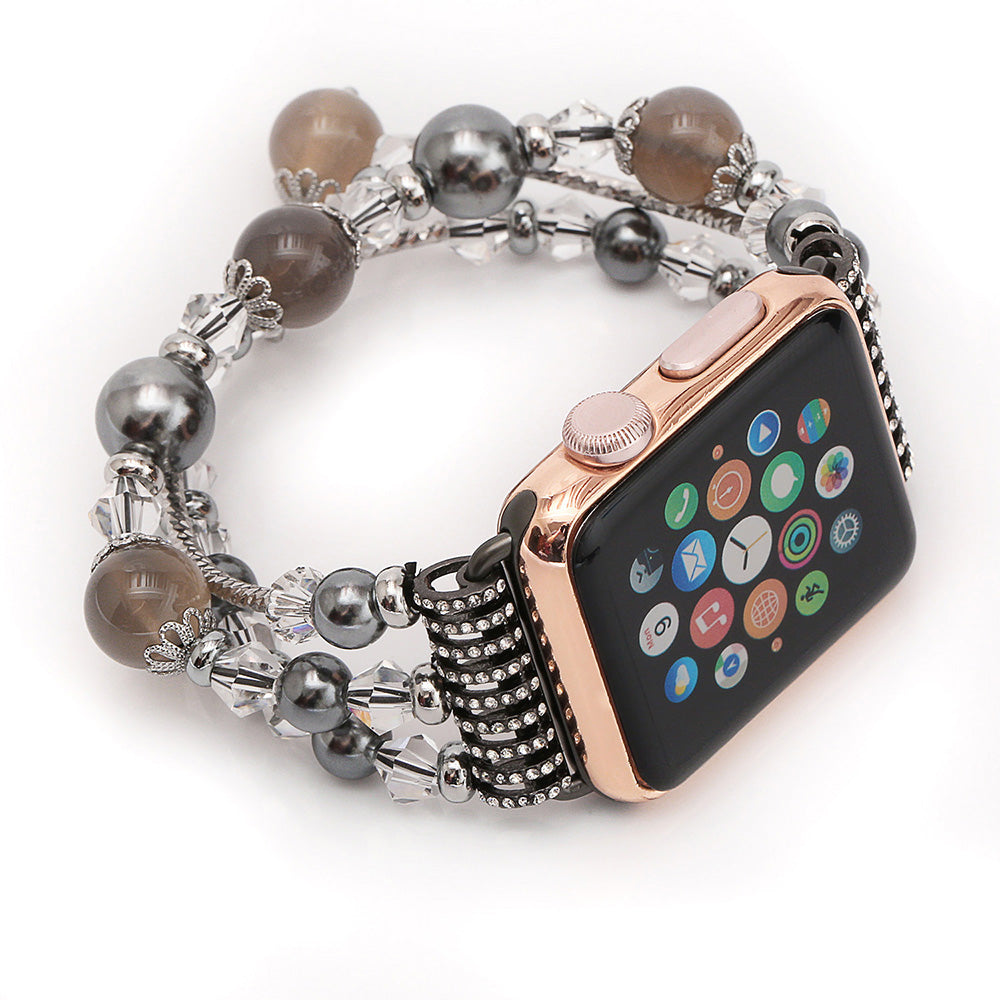 Uhrenarmband aus weissem Agate 40/38 mm – Bild 4 | LuxeStyle