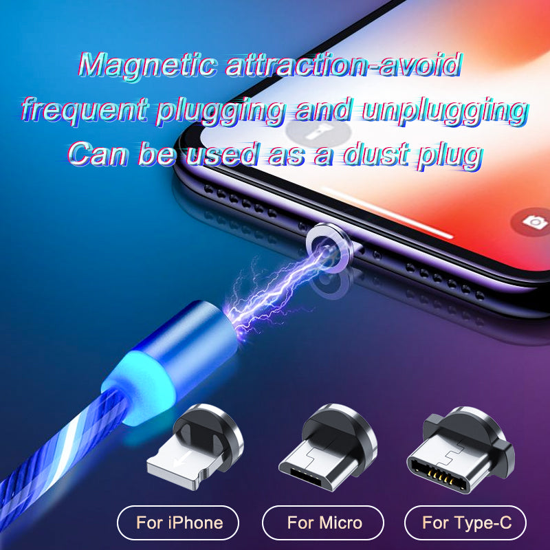 Magnetisches LED-Ladekabel 3-in-1