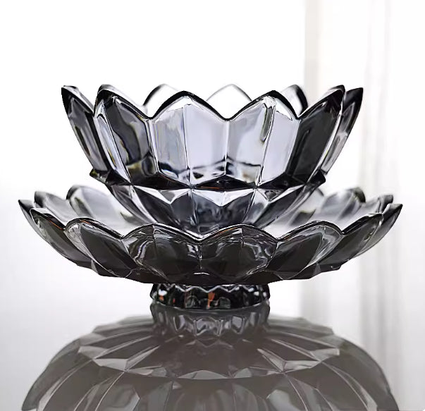 Moderne Obstschale aus hitzebeständigem Glas