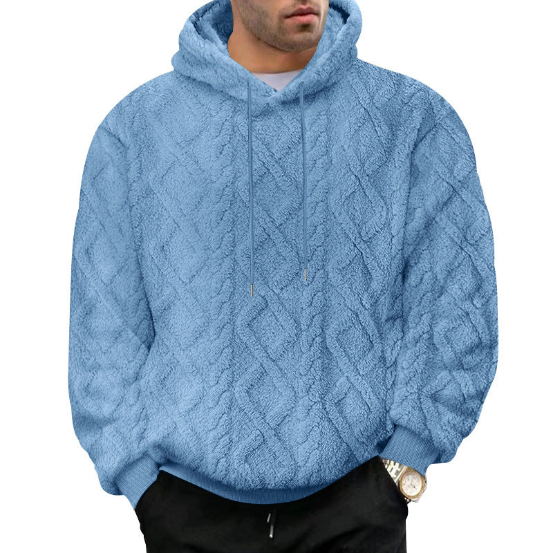 Jacquard Fleece Hoodie für Herren