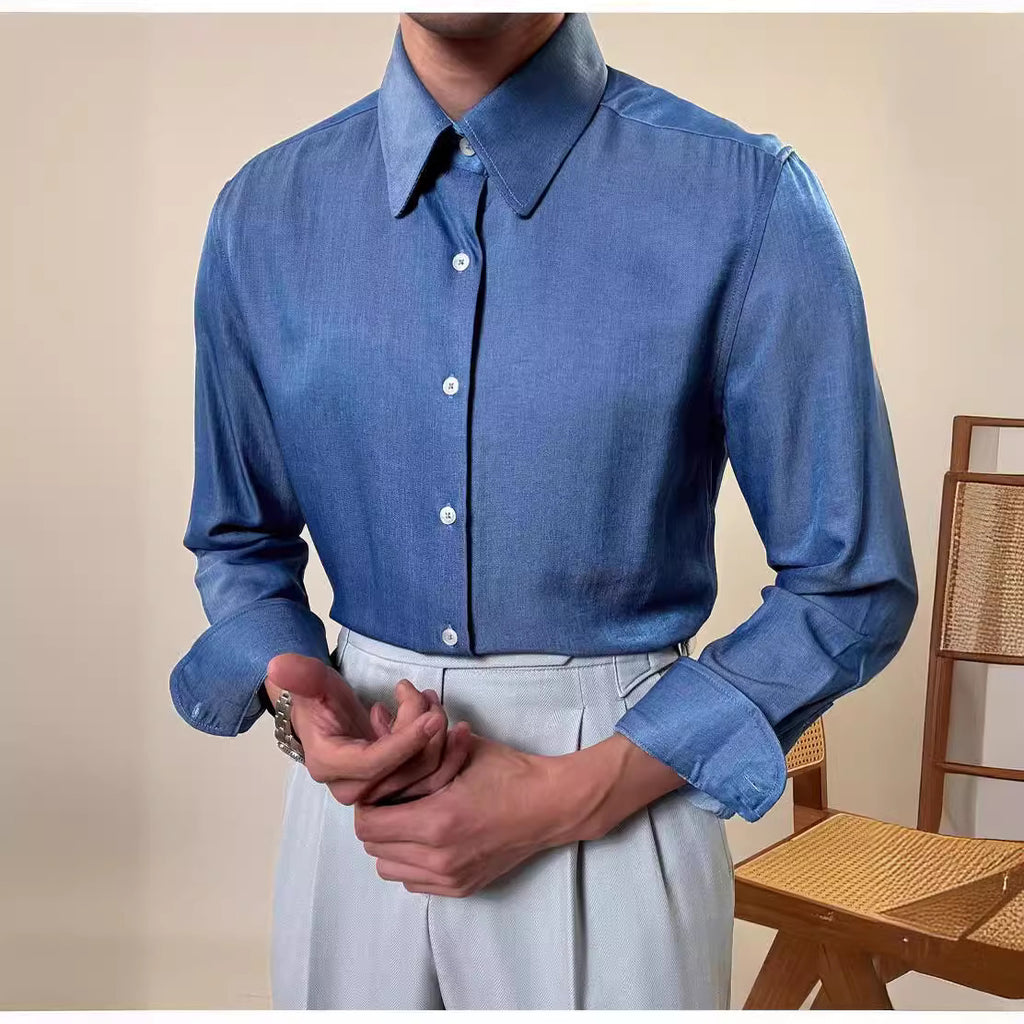 Langarmhemd für Herren – Business Casual – Bild 2 | LuxeStyle