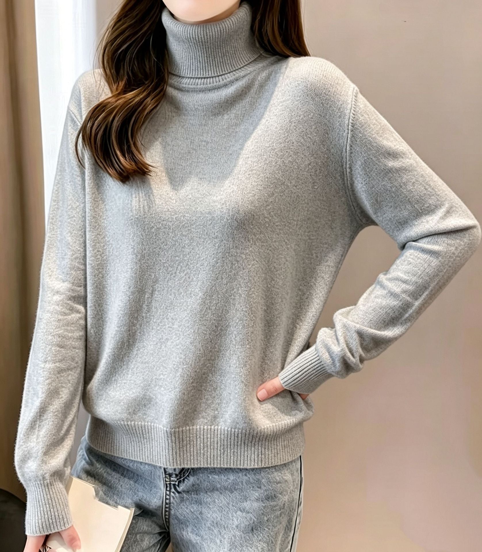 Damen Rollkragenpullover – Eleganter Strick