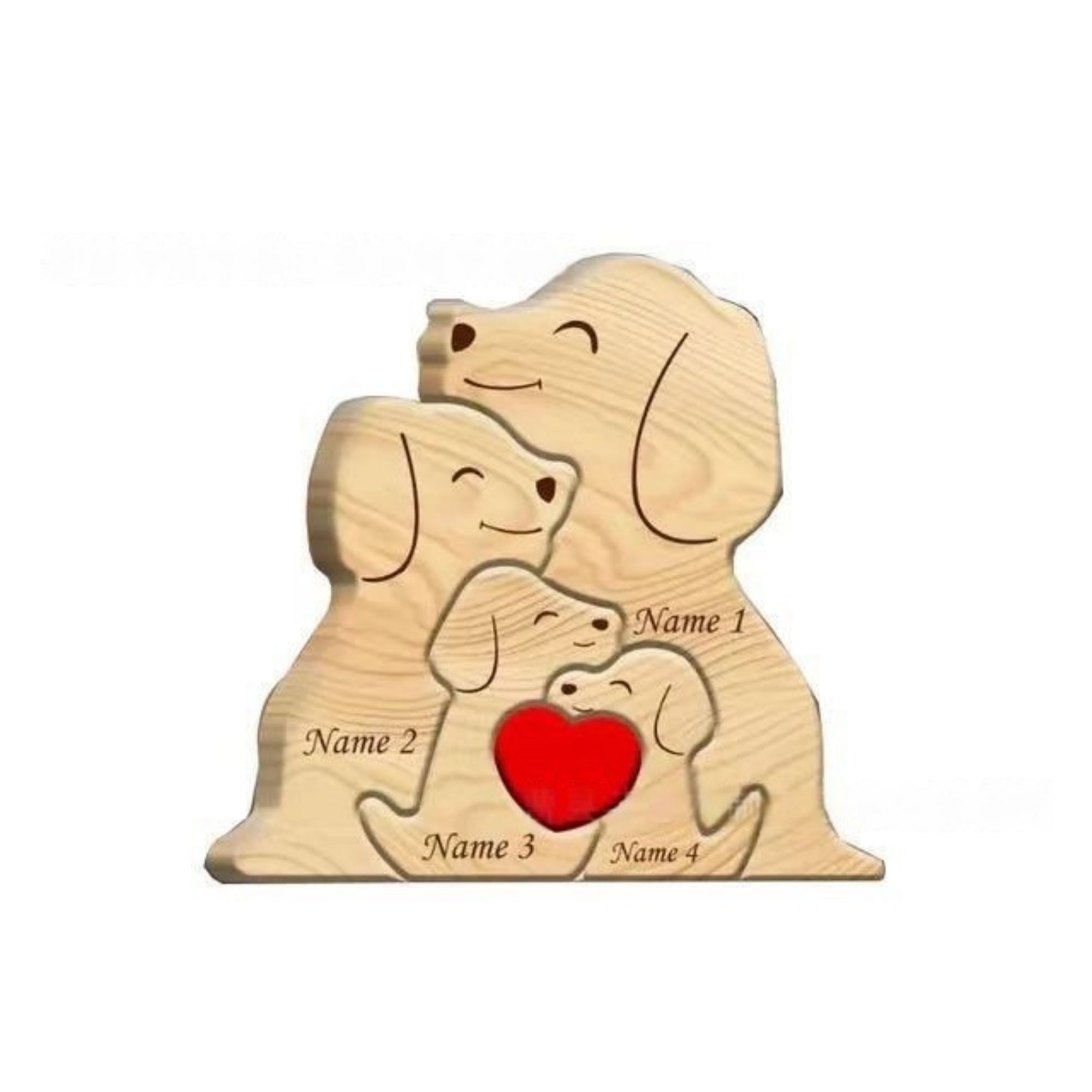 Personalisiertes Hunde-Ornament aus Holz – Ansicht 2