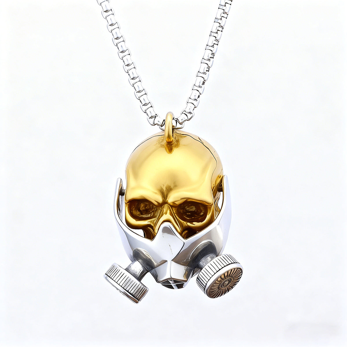 Retro Totenkopf Gasmasken-Anhänger – Bild 2 | LuxeStyle