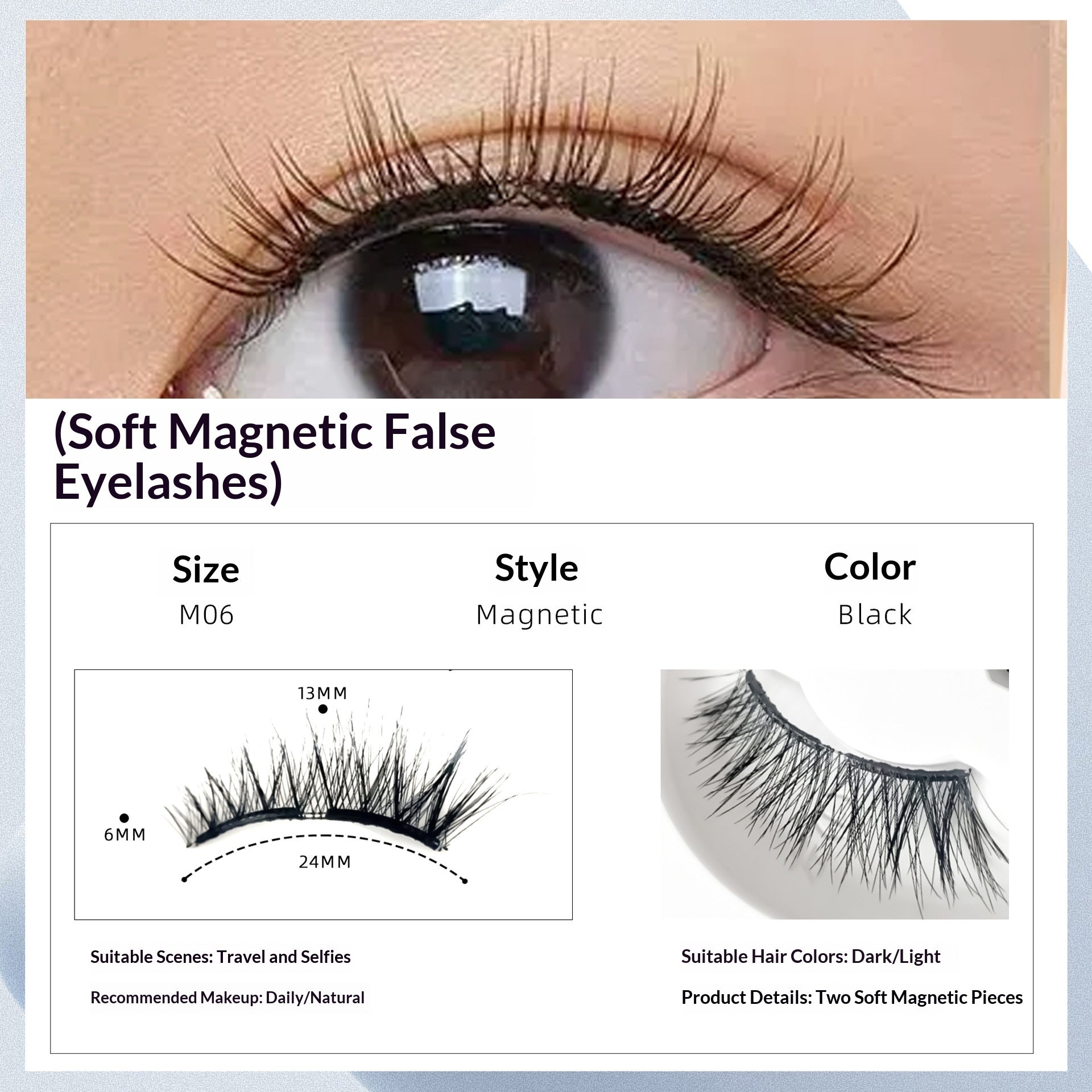 Weiche Magnet-Wimpern