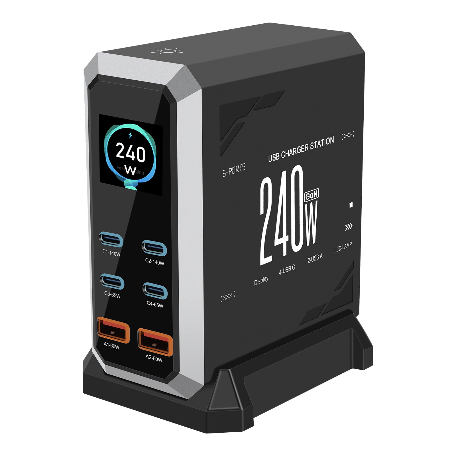 Multi-Port USB-Ladegerät mit 240W und Display