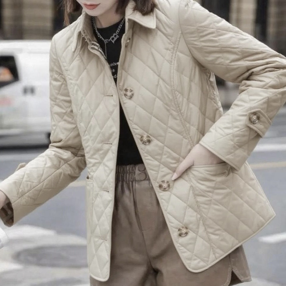 Damen-Steppjacke mit Rautenmuster