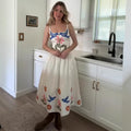Damen trägerloses A-Linien-Kleid mit Print