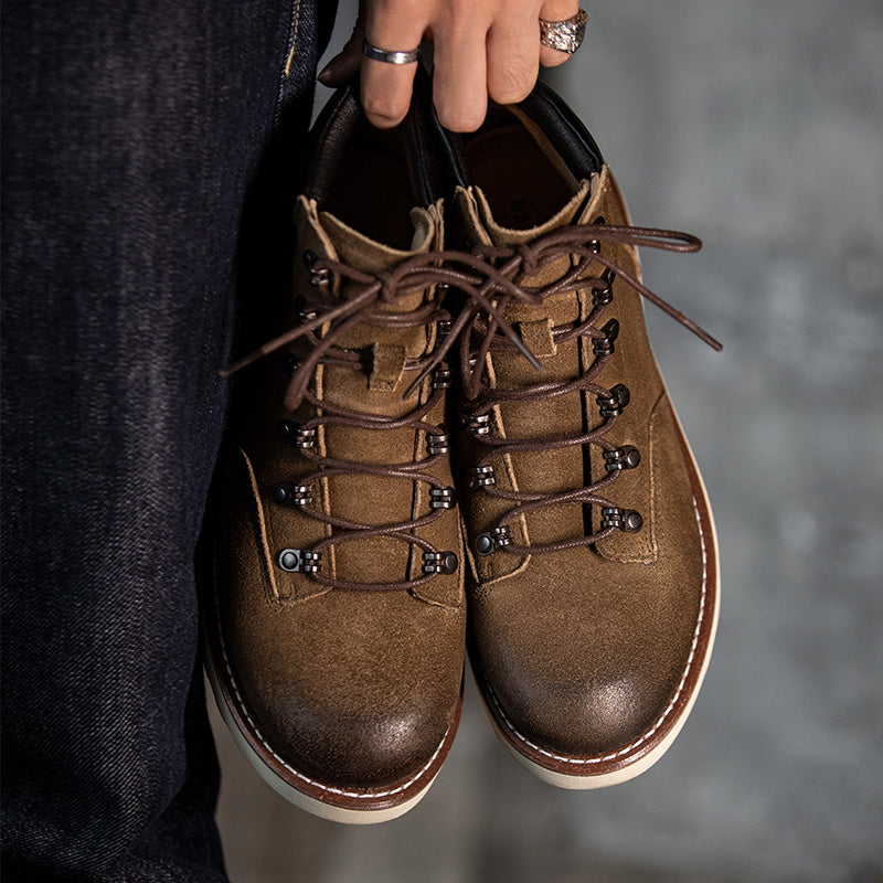 Herren Retro Bergsteiger-Stiefeletten | LuxeStyle