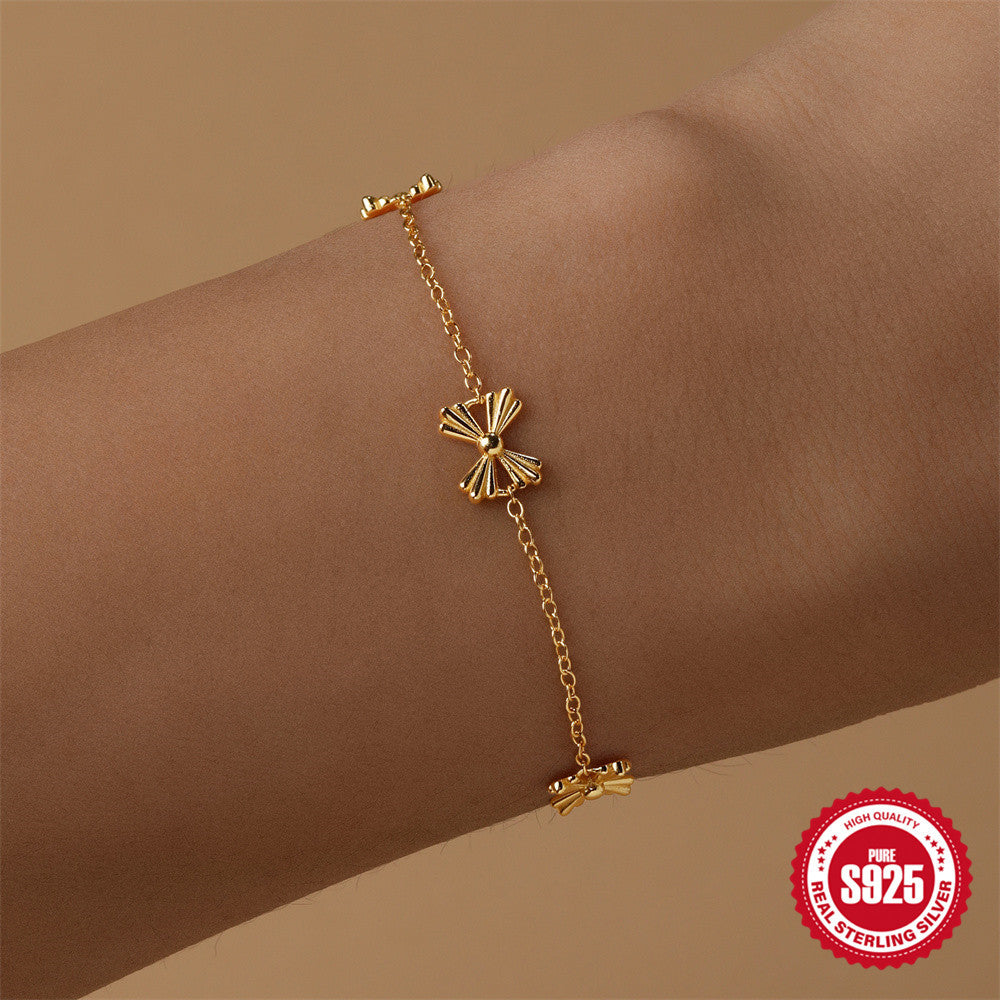 S925 Sterling Silber Armband mit Schleife – Bild 4 | LuxeStyle