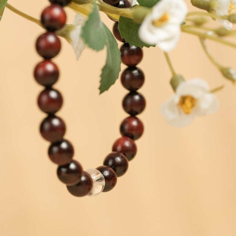 Armband aus Sandelholz und Kristallperlen | LuxeStyle