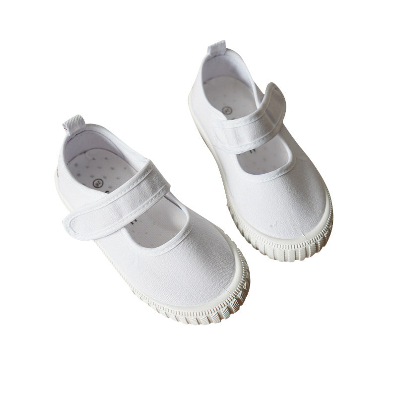 Weisse Canvas-Sneakers für Kinder – Bild 3 | LuxeStyle