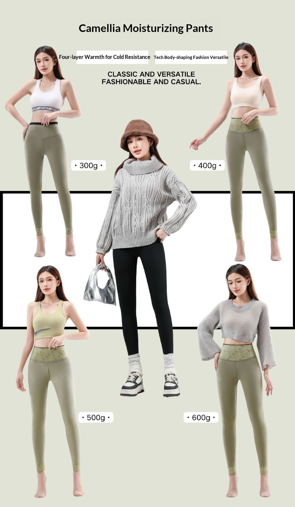 Dick gefütterte Yoga-Leggings