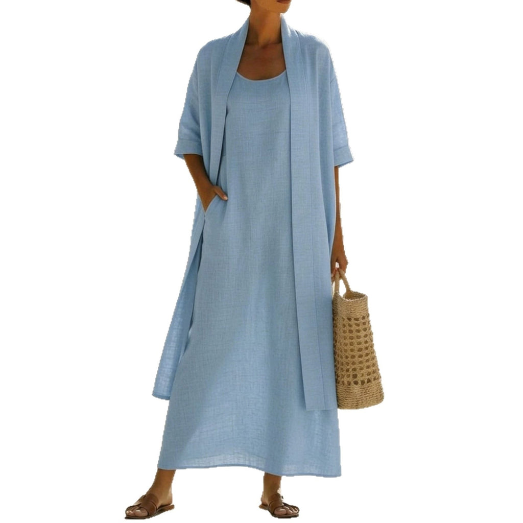 Elegantes Zweiteiler-Kleid im A-Linien-Schnitt
