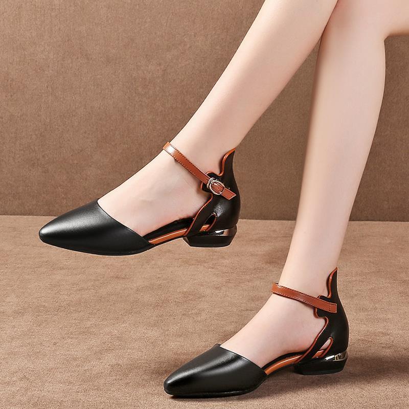 Coarse Heel Sandalen mit Schnalle – Bild 9 | LuxeStyle
