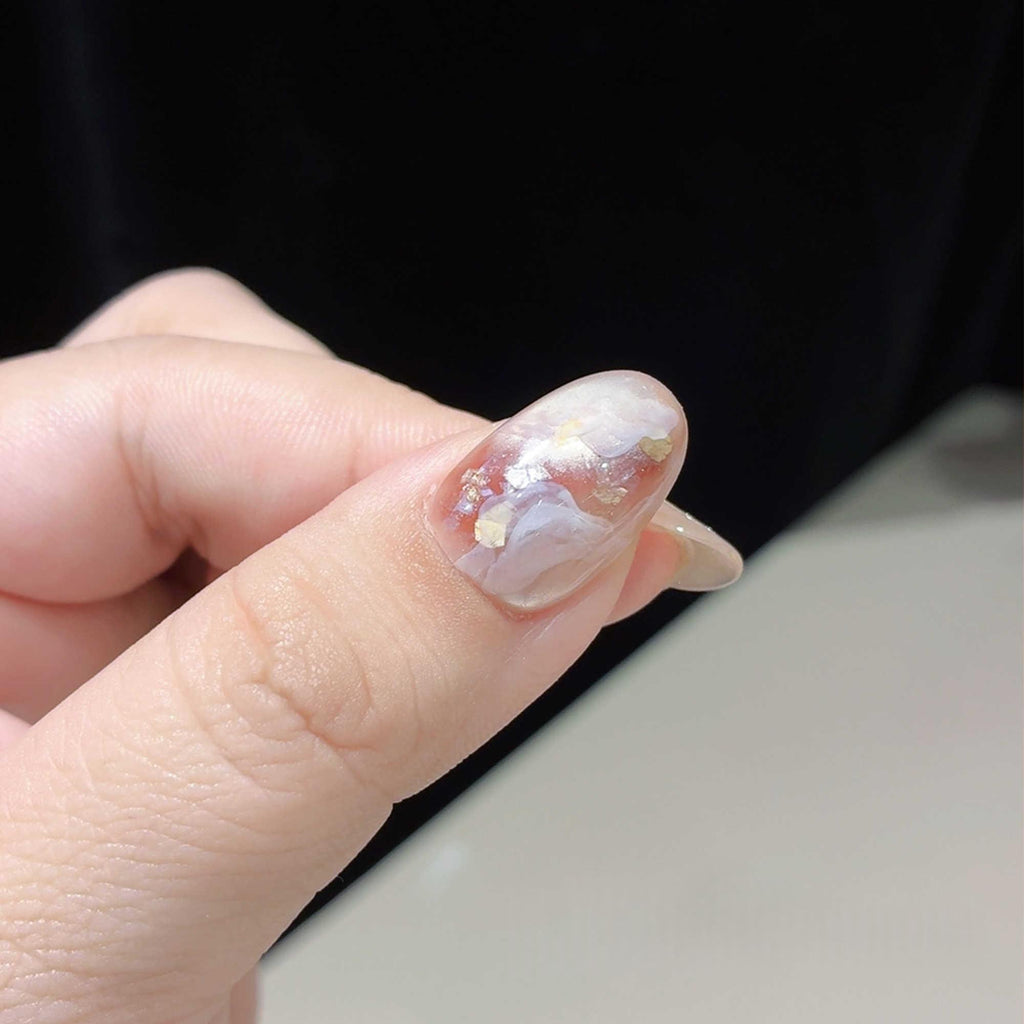 Japanisches Eis-Nagelset mit Goldfolie
