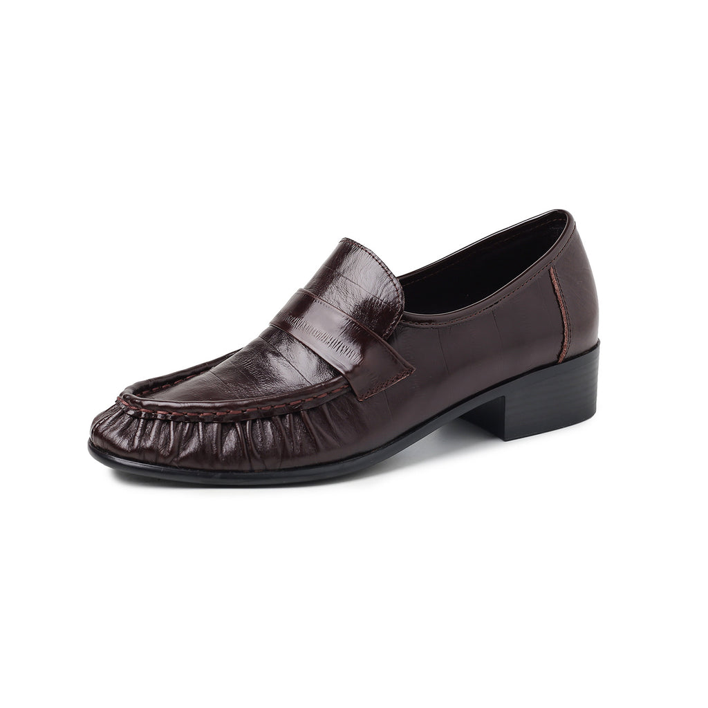 Elegante Leder-Pumps mit Chunky-Heel