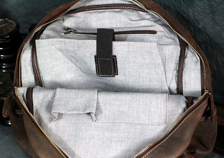 Lederrucksack «Crazy Horse» im Retro-Stil – Bild 3 | LuxeStyle