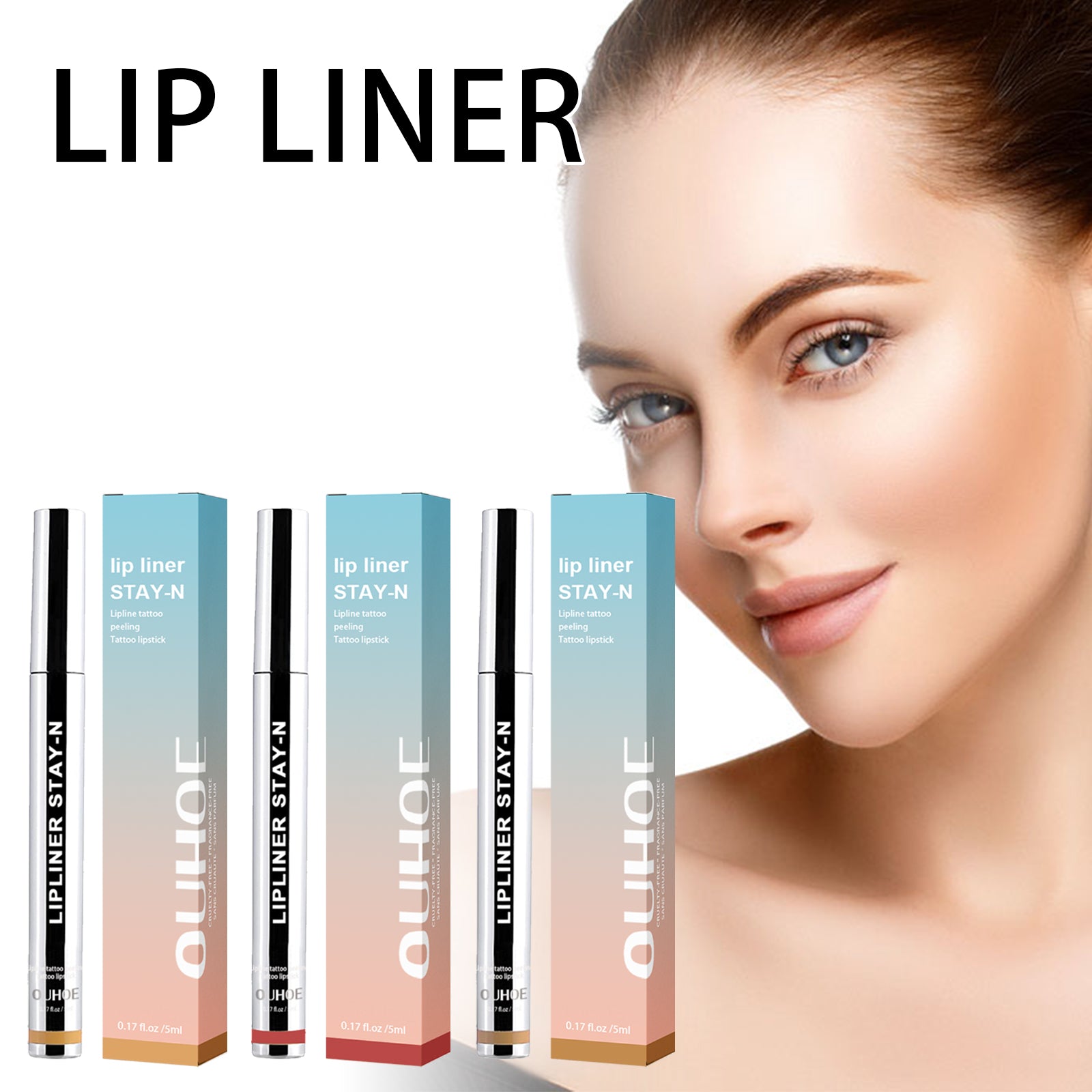 Peel-off-Lippenlinierer Dunkelbraun