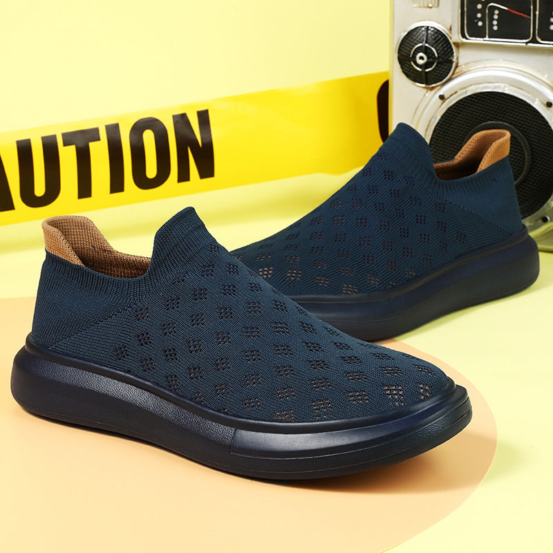 Herren Mesh-Sneaker Atmungsaktiv Einfarbig | LuxeStyle