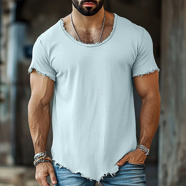 Herren T-Shirt Einfarbig kurzarm