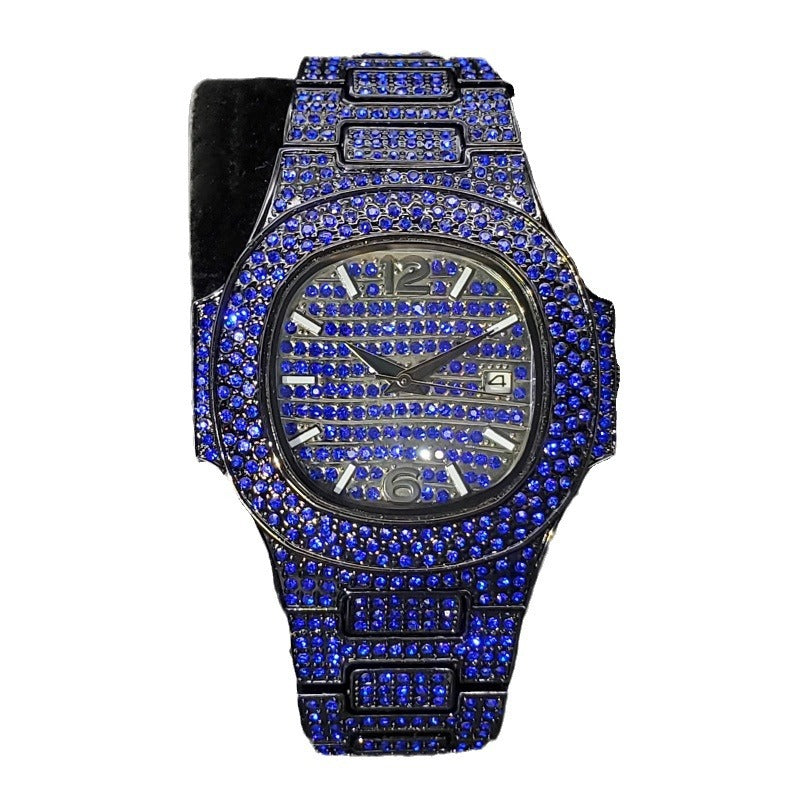 Diamant-Rap-Hip-Hop Armbanduhr