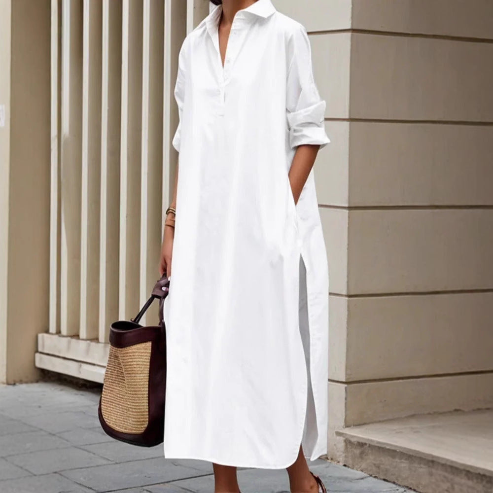 Elegantes Hemdkleid mit Seitenschlitz