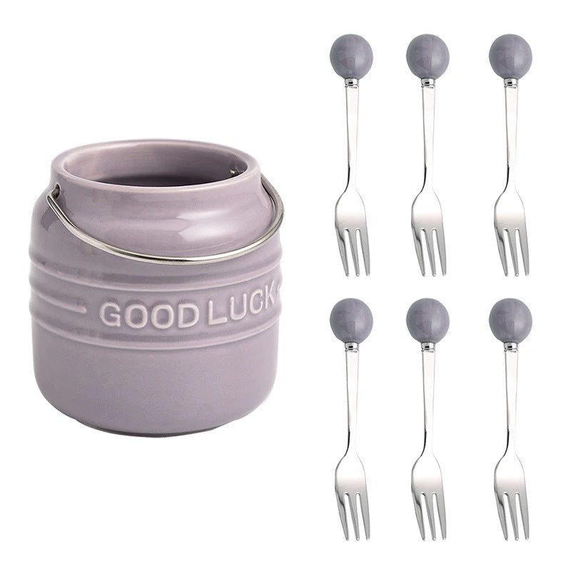 Fruchtgabel-Set mit Aufbewahrungsdose – Bild 8 | LuxeStyle