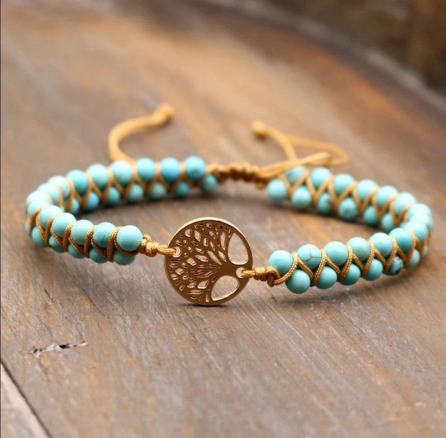 Armband mit Lebensbaum und Naturstein – Bild 3 | LuxeStyle