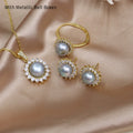 Süsswasserperlen-Halskette «Perla» · elegantes Set