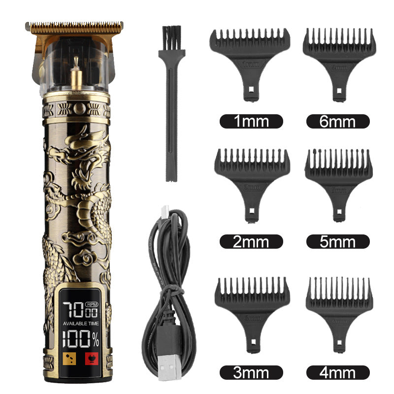 Retro-Haartrimmer mit Öl-Kopfgravierung