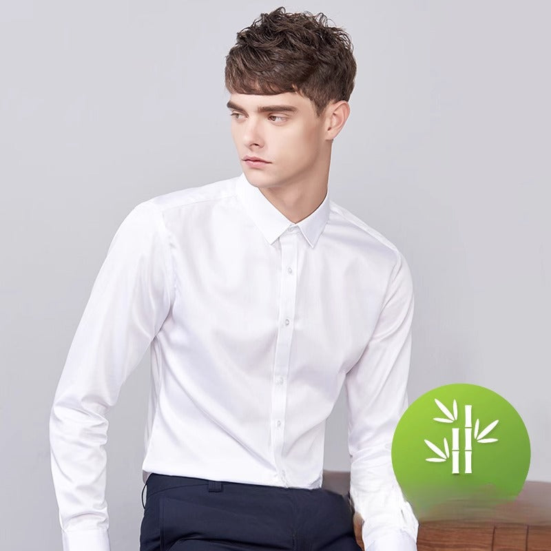 Bambusfaser Stretch Businesshemd für Herren – Bild 6 | LuxeStyle