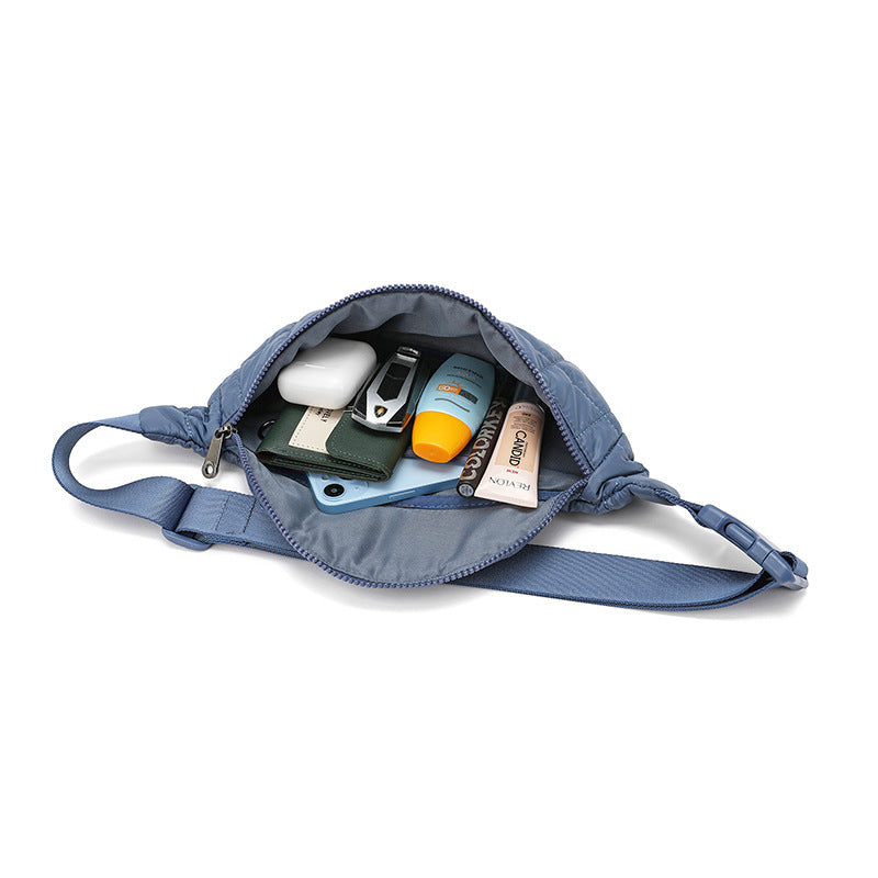 Casual Crossbody Gürteltasche mit geprägtem Diamantmuster