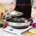 Wok aus 304 Edelstahl mit Wabenstruktur