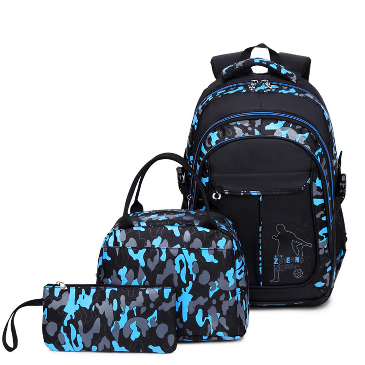 Tarnmuster Schulrucksack 3er-Set