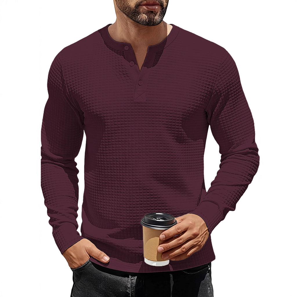 Herren Langarm-Sweatshirt mit Jacquard-Muster