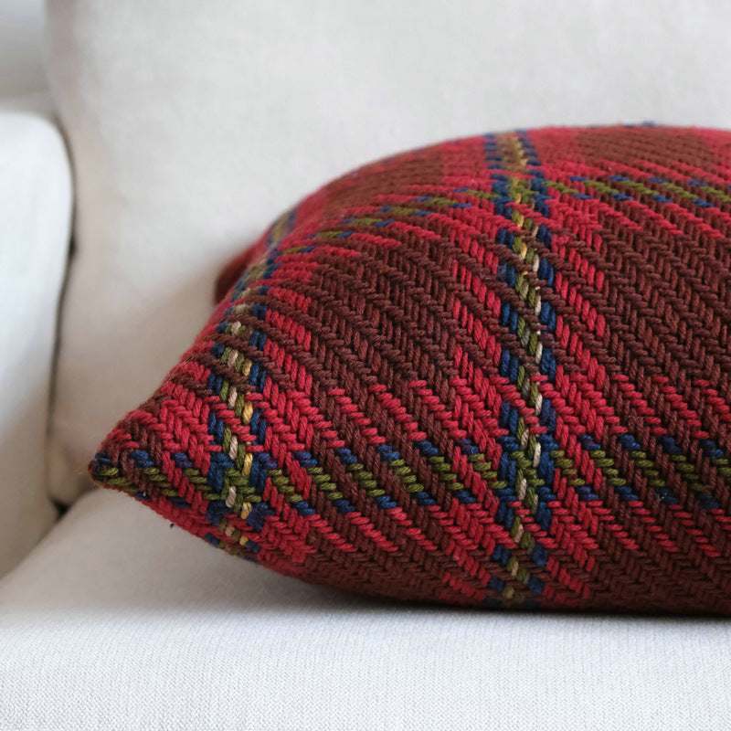 Plaid-Wollekissenbezug – Luxuriöser Stil – Bild 1 | LuxeStyle