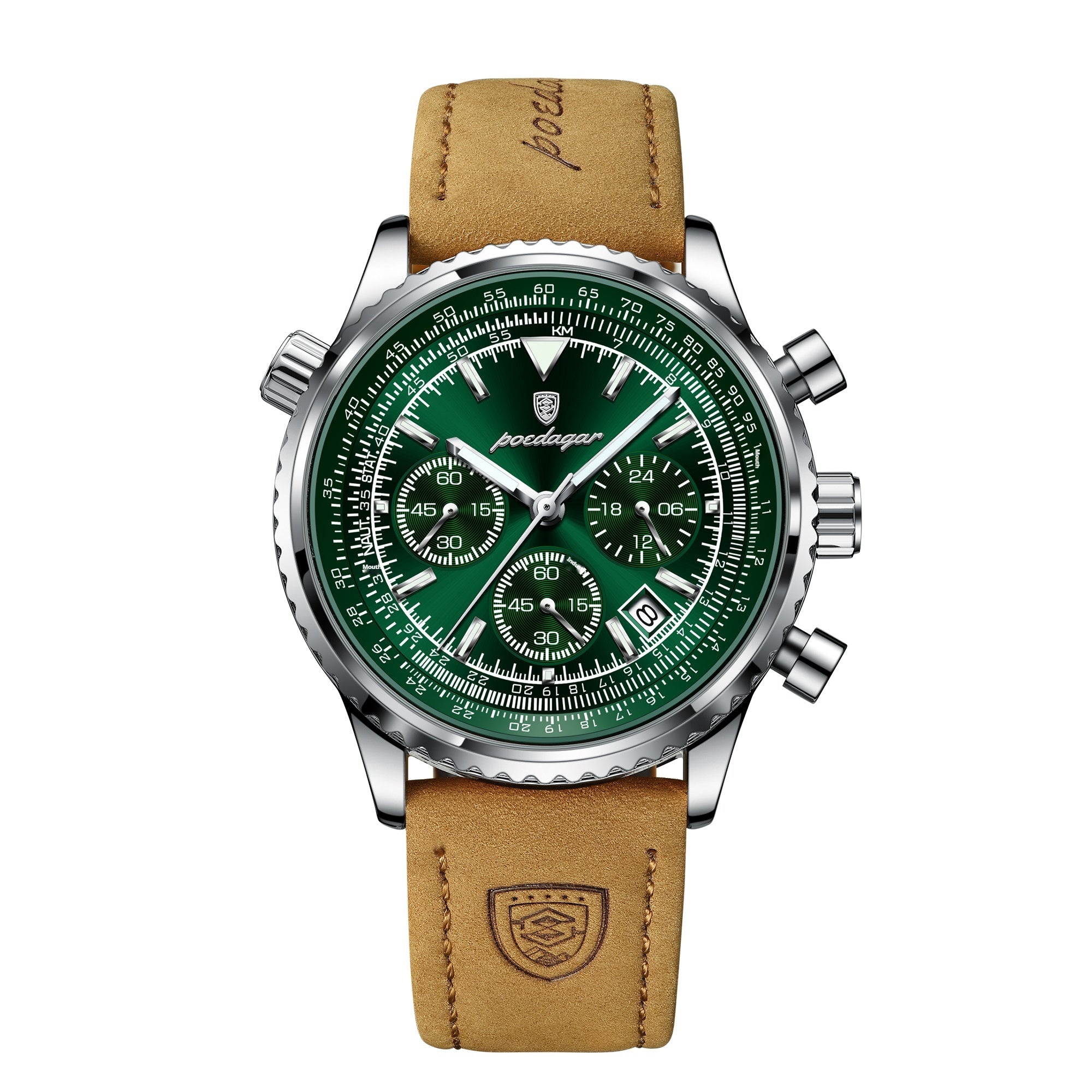 Multifunktionale Herrenuhr mit Nachtlicht